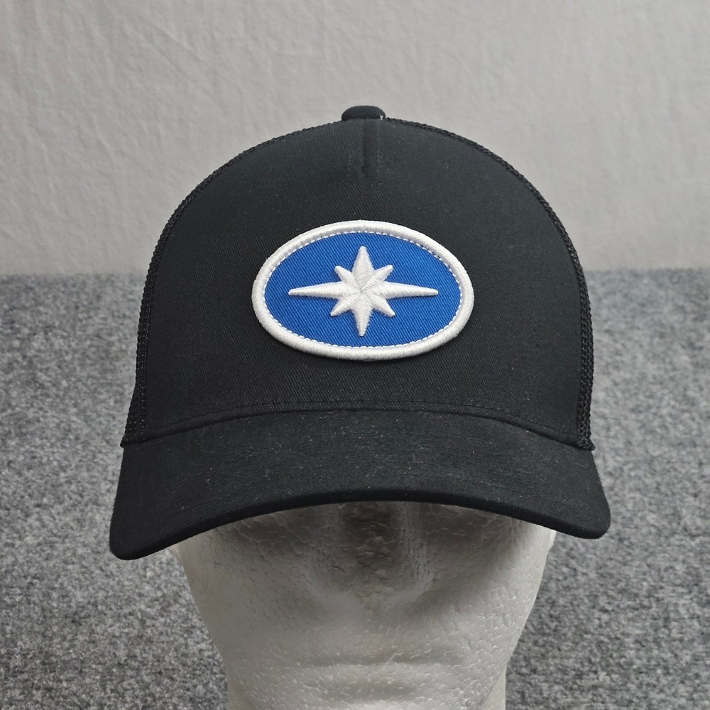 Polaris Trucker Hat Black Star Logo Mesh Snapback Cap Powersports Snowmobiles